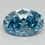 2.14 Ct. Fancy Vivid Blue Oval Lab Grown Diamond