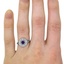 The Isabell Ring, smallzoomed in top view on a hand