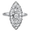 Retro Diamond Cocktail Ring