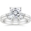 PT Moissanite Tapered Baguette Diamond Bridal Set, smalltop view
