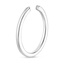 Platinum Liv 1.4mm Open Ring, smallside view
