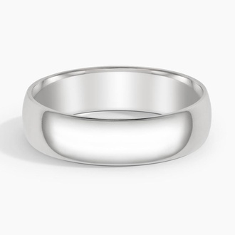Slim Profile 6mm Wedding Ring in Platinum
