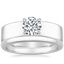 Platinum Alden Diamond Ring with 2mm Comfort Fit Wedding Ring