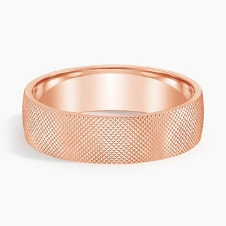 Mojave Maverick 6mm Wedding Ring in 14K Rose Gold