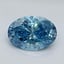 2.19 Ct. Fancy Vivid Malibu Blue Oval Lab Grown Diamond