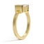 Semi-Bezel East-West Emerald-Cut Diamond Ring, smallside view