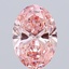 9.00 Ct. Fancy Vivid Pink Oval Lab Grown Diamond
