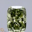 2.42 Ct. Fancy Vivid Green Cushion Lab Grown Diamond