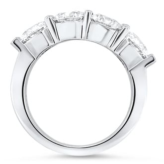 Custom Semi-Bezel and Shared Prong Wedding Ring