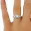 The Ludevina Ring, smalltop view on a hand