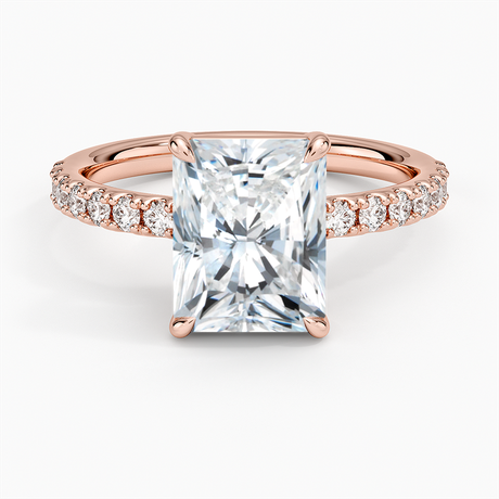 14K Rose Gold Dara Low-Profile Diamond Ring
