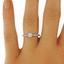 The Geneva Ring, smalltop view on a hand