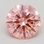 0.71 Ct. Fancy Vivid Pink Round Lab Grown Diamond
