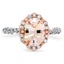 Custom Mixed Metal Braided Halo Ring