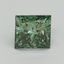 1.64 Ct. Fancy Vivid Green Princess Lab Grown Diamond