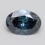 1.53 Ct. Fancy Vivid Greenish Blue Oval Lab Grown Diamond