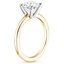 18K Yellow Gold Petite Quattro Solitaire Ring, smallside view