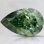 2.03 Ct. Fancy Vivid Pacific Green Pear Lab Grown Diamond, smalltop view