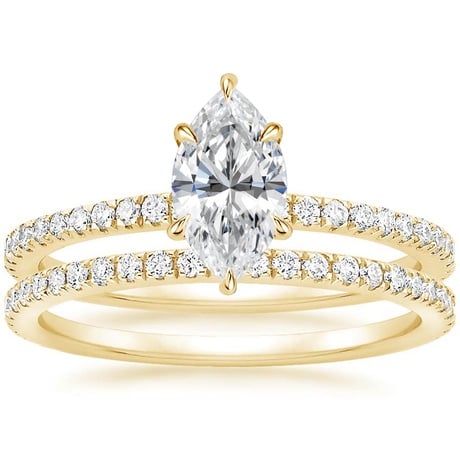 18K Yellow Gold Luxe Viviana Diamond Bridal Set (1/2 ct. tw.)