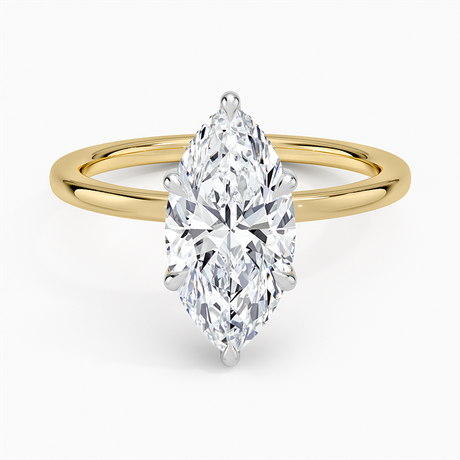 Platinum Adorned Mixed Metal Diamond Ring