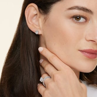 Oval Lab Grown Diamond Stud Earrings