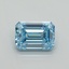 3.14 Ct. Fancy Vivid Blue Emerald Lab Grown Diamond
