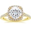 18K Yellow Gold Joy Half-Coverage Diamond Ring, smalltop view