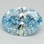 4.03 Ct. Fancy Vivid Blue Oval Lab Grown Diamond