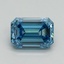 1.12 Ct. Fancy Vivid Blue Emerald Lab Grown Diamond