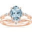 14KR Aquamarine Nadia Diamond Bridal Set, smalltop view
