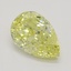 0.91 Ct. Fancy Intense Yellow Pear Diamond