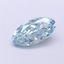 1.02 Ct. Fancy Intense Greenish Blue Oval Lab Grown Diamond
