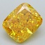 3.04 Ct. Fancy Vivid Yellow Cushion Lab Grown Diamond