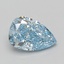 5.09 Ct. Fancy Vivid Blue Pear Lab Grown Diamond