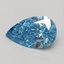 0.54 Ct. Fancy Vivid Blue Pear Lab Grown Diamond