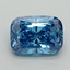 1.07 Ct. Fancy Vivid Blue Cushion Lab Grown Diamond