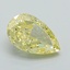 1.63 Ct. Fancy Vivid Yellow Pear Lab Grown Diamond