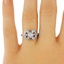 The Briana Ring, smalltop view on a hand