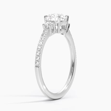 Lyra Three Stone Diamond Ring - Brilliant Earth