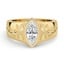 Custom Engraved Butterfly Marquise Diamond Ring