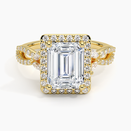 18K Yellow Gold Luxe Willow Halo Diamond Ring (2/5 ct. tw.)