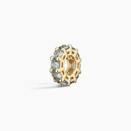 Aquamarine Rondelle Charm