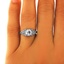 The Asher Ring, smalltop view on a hand