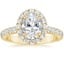 18K Yellow Gold Sienna Halo Three-Quarter Coverage Diamond Ring (3/4 ct. tw.), smalltop view