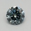 0.32 Ct. Fancy Vivid Greyish Blue Round Lab Grown Diamond