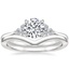 18K White Gold Melody Diamond Ring with Chevron Ring