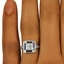 The Eliora Ring, smalltop view on a hand