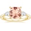 14K Yellow Gold Petite Opera Three Stone Diamond Ring (1/4 ct. tw.), smalltop view