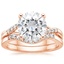 14KR Moissanite Chamise Diamond Bridal Set, smalltop view