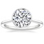Platinum Petite Luna 1.5mm Bezel Ring, smalltop view